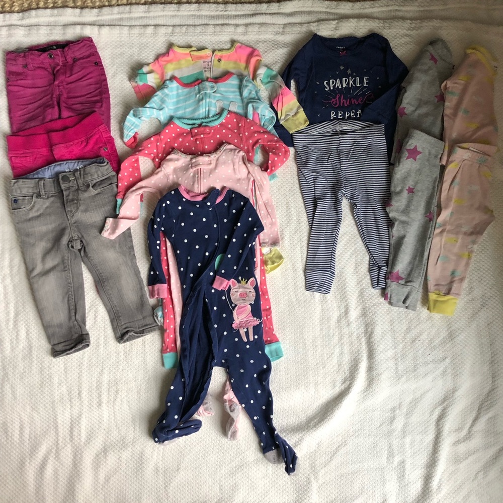 Baby Girls 14PC Bundle 12M Lot